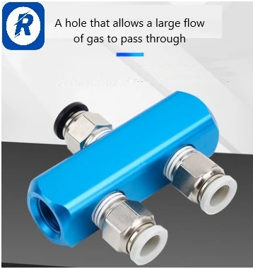 Ruituo High Quality Multi Pipe Base Air Distributor Multi-Line Air Exhaust Al Series Match with Quick Connector Pneumatic Fittings