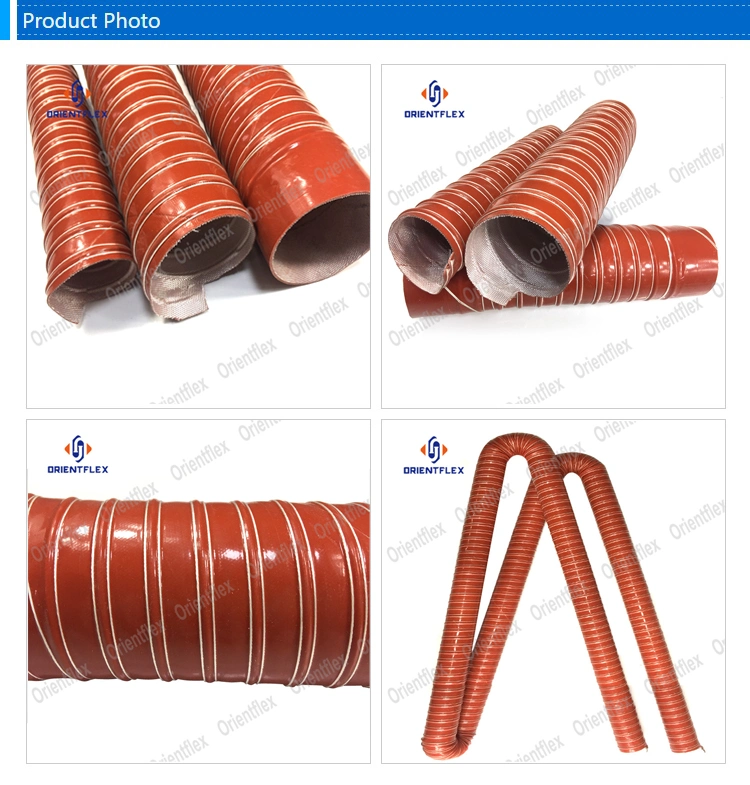 High Temp Silicone Exhaust 6 Inch 12 Inch Flexible Duct Hose