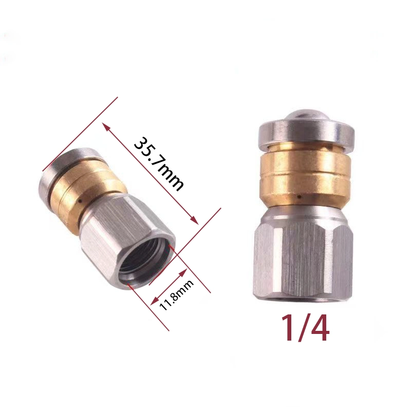 Stainless Steel 3/8 Inch 1/8 Inch 1/4 Inch 1/2 Inch Pressure Drain Hose Nozzle Sewer Cleaning Jetter Nozzle