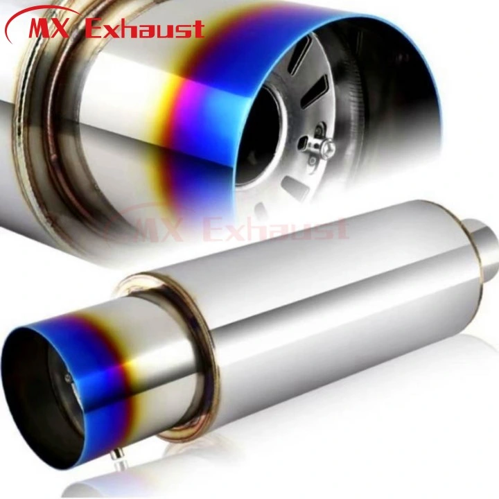 Motorcycle Exhaust Pipe Down Motorcycle Pipe Carbon Fiber Moto Silencer with dB Killer Muffler Band Flanges