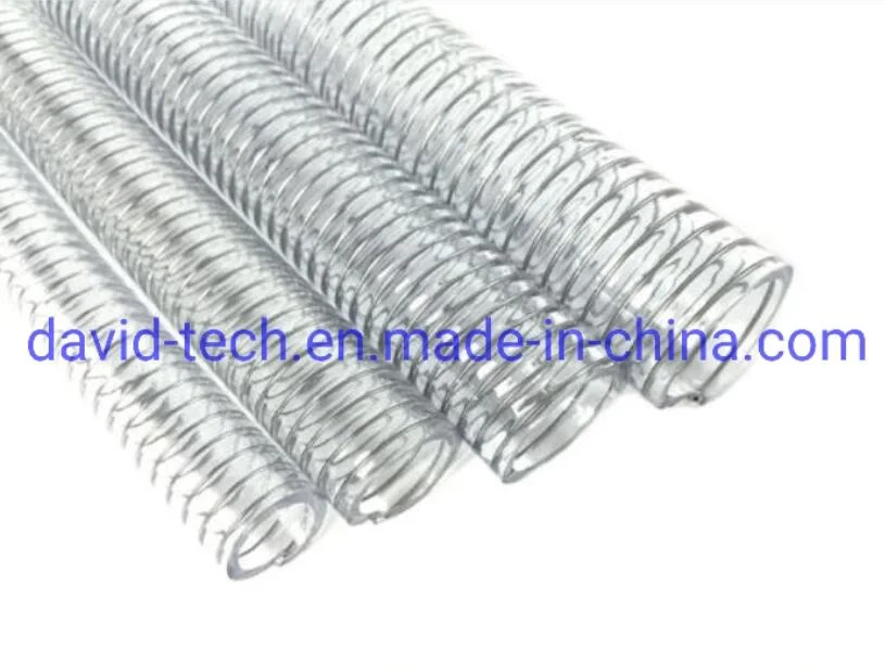 PVC Braided Polyester Thread Transparent Layer Reinforced Layflat Garden Air Gas Water Oil Delivery Suction Pipe Tube Hose