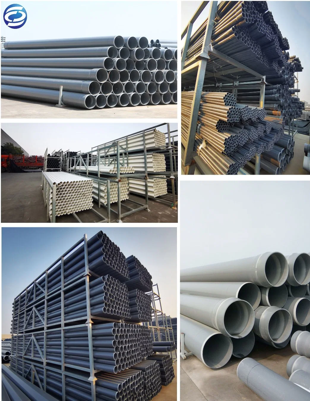 Large Diameter Plastic Water and Drainpipe 200mm 300mm 400mm UPVC PVC