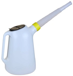 1 1/2 Quart Yellow Double Capped Plastic Funnel