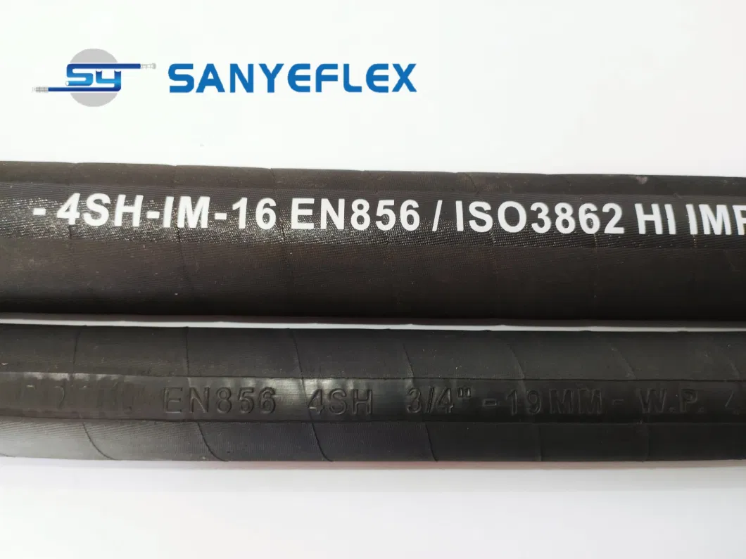 Synthetic Rubber 4sh/4sp, R12/R13/R15 High Pressure Flexible Rubber Pipe Hydraulic Hose Assembly