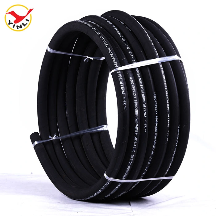 Flexible High Pressure Black Nitrile Rubber Oil Pipe Hydraulic Hose