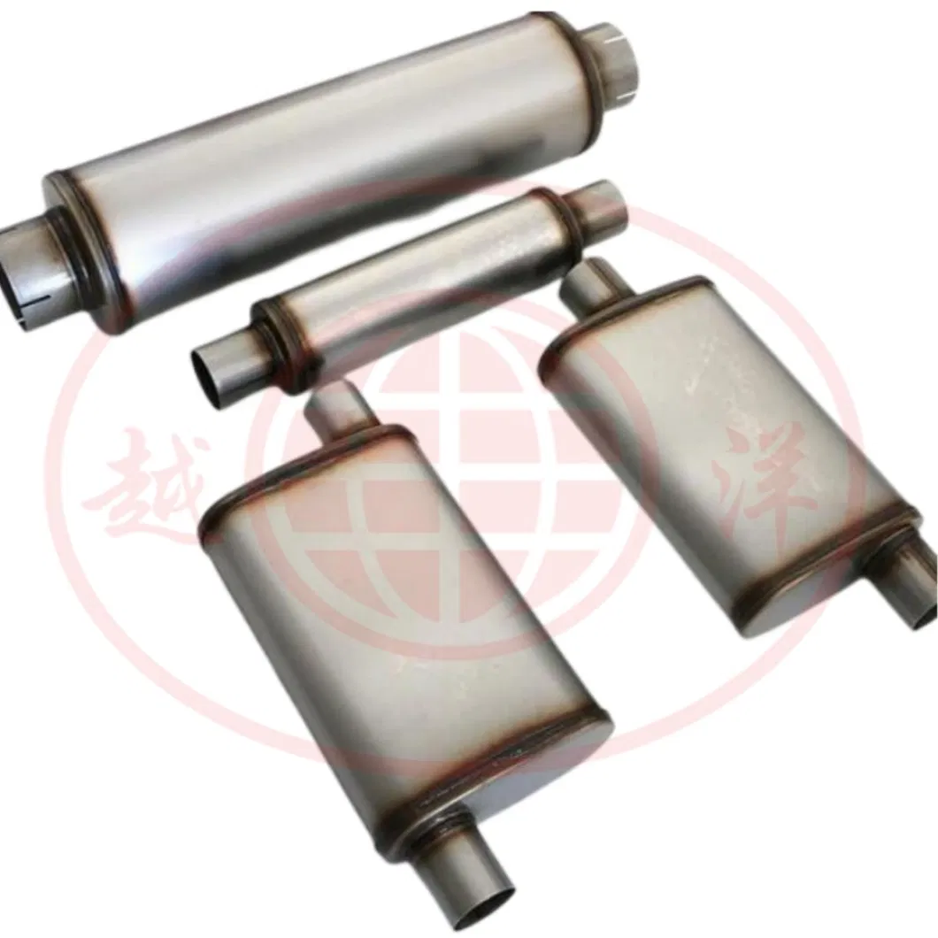 Factory Direct High Performance Car Exhaust Pipe Exhaust Muffler Round Type Muffler Catalyst Catback Muffler Silencer