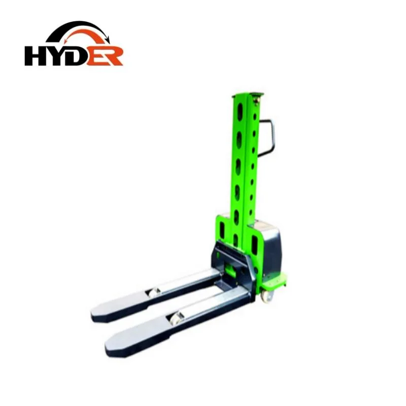 Mini Hydraulic Electric Stacker 1000kg 800/1000/1300mm Unload Container Self-Loading Forklift Truck