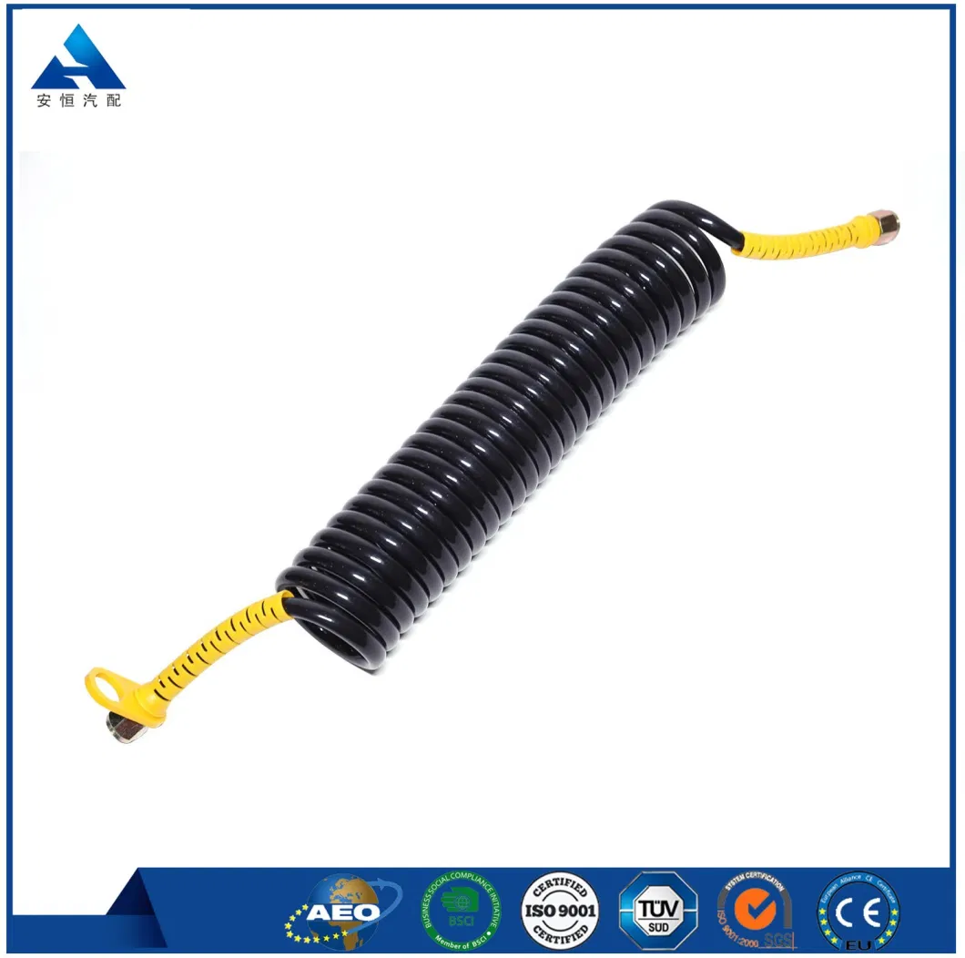 Polyurethane PU Recoil 6*4mm 9m Air Compressor Hose with Quick Coupler and Plug