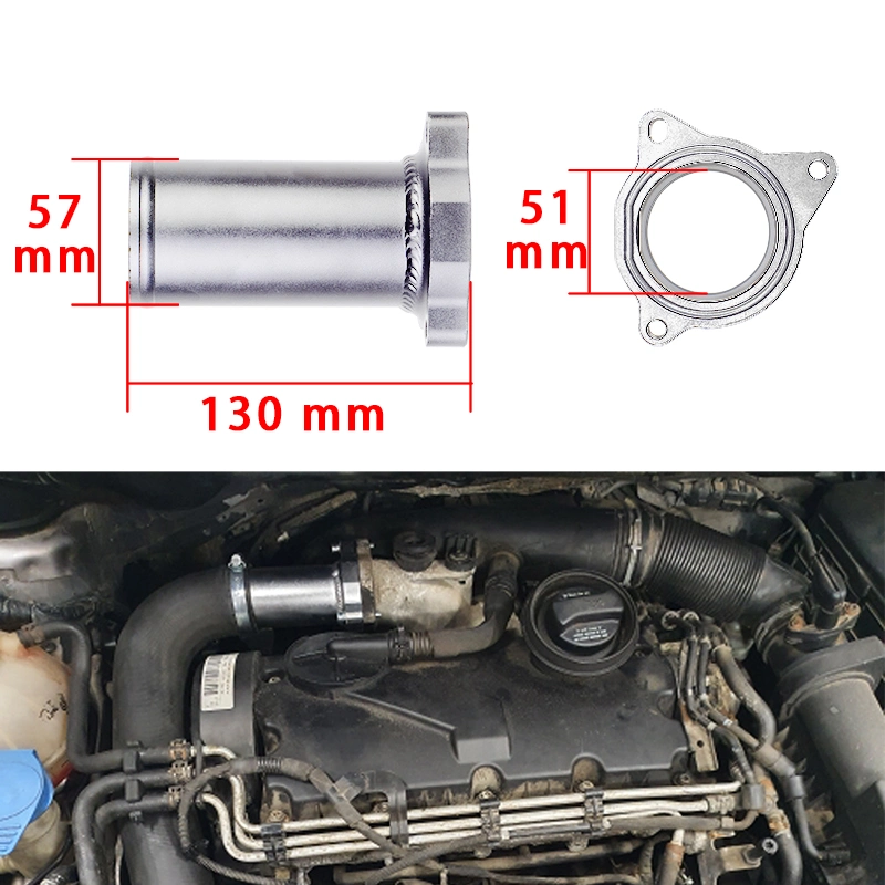 2 Inch 50mm Exhaust Gas Recirculation Valve Replacement Pipe for 1.9 8V Tdi Ve 90 / 110 and Pd100 / Pd115 Diesel Delete Kit