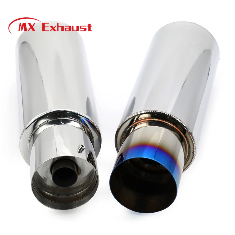 2.5 Inch Inlet High Performance Stainless Steel Racing Car Muffler Exhaust