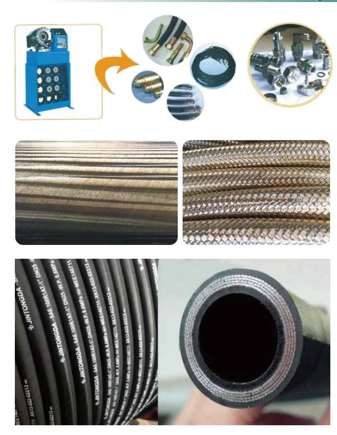 Stainless Steel Braided R14 PTFE Hose Smoothbore/Convoulted Flexible High Pressure Hydraulic Hose