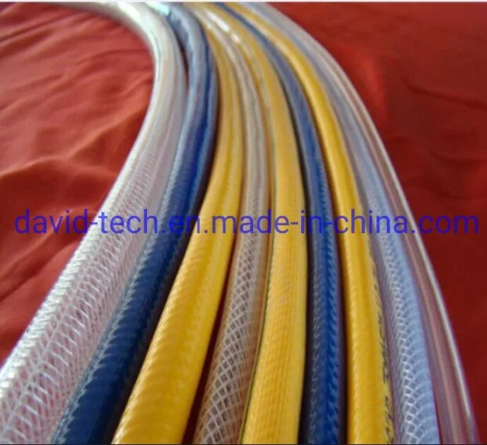 PVC Braided Polyester Thread Transparent Layer Reinforced Layflat Garden Air Gas Water Oil Delivery Suction Pipe Tube Hose