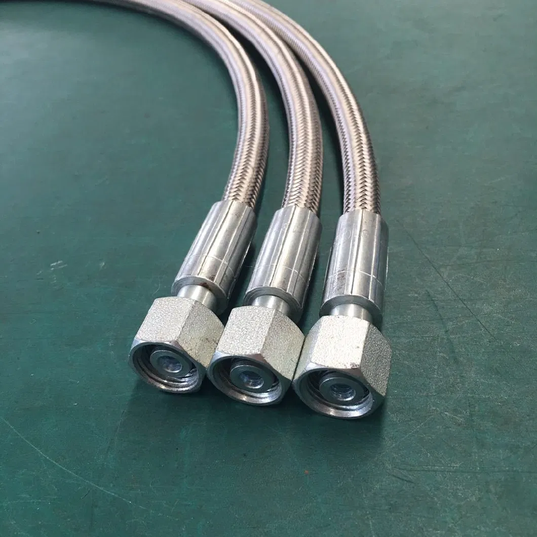 Stainless Steel Braided PTFE SAE100 R14 Flexible Colorful PTFE Hose