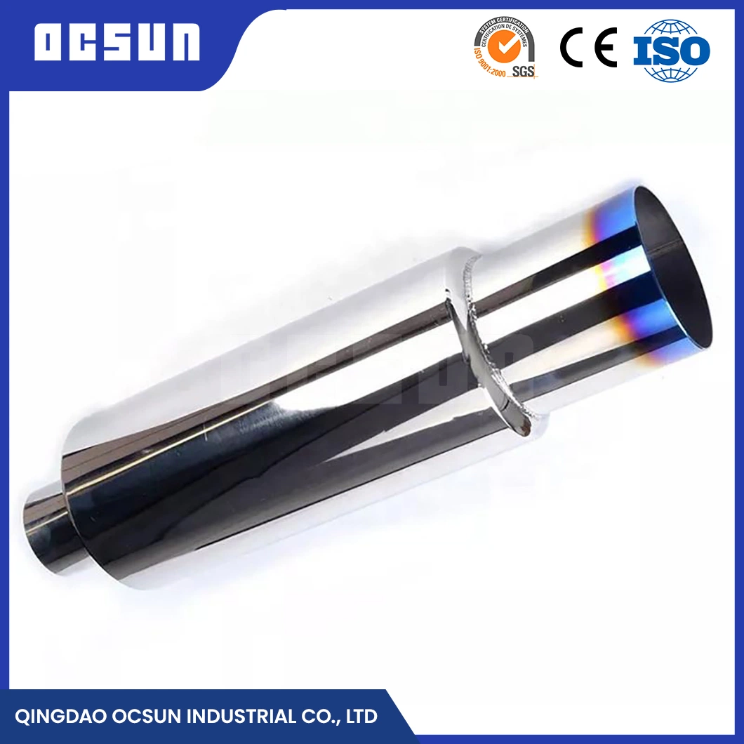 Ocsun Wholesale Aluminized/Mild Steel Material Exhaust Pipe Muffler Manufacturing China Throttle Valve Silencer