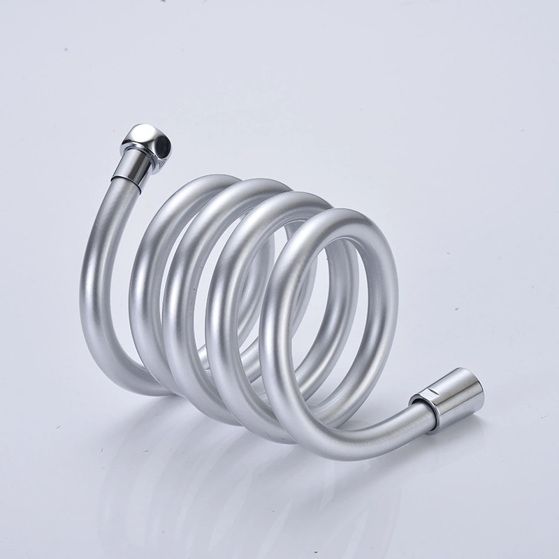 Sanitary Ware PVC Flexible Silver Shine Brass Nuts Hand Held Bathroom Faucet Basin Water Tap Toilet Seat Drain Slide Bar Shower Hose