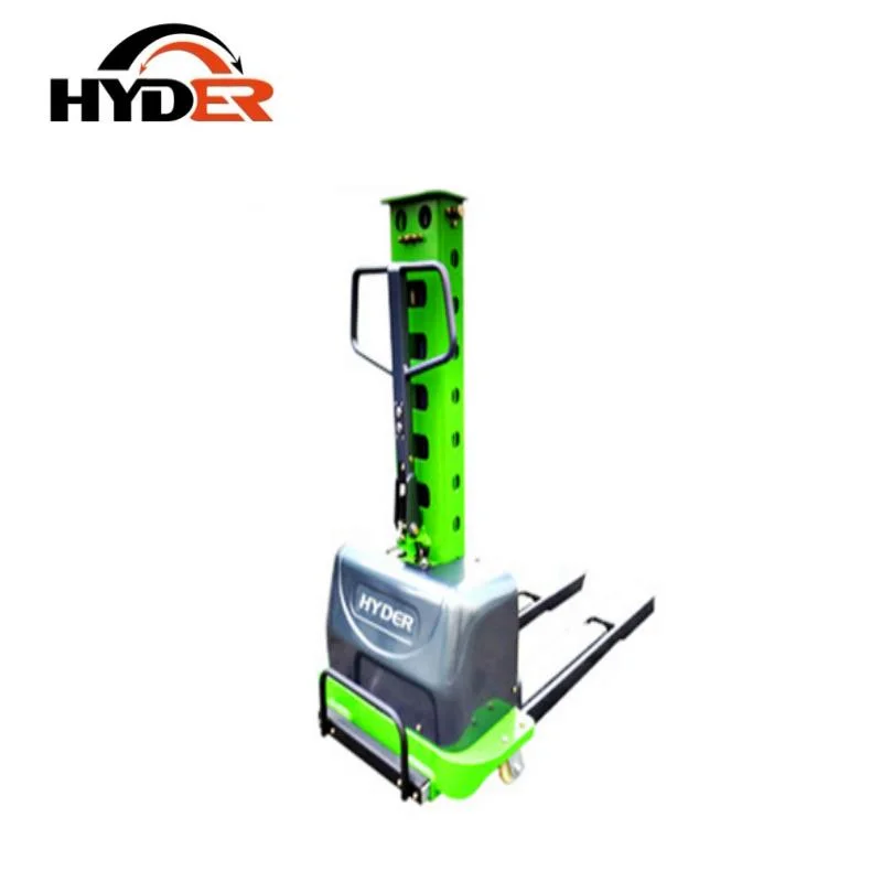 Mini Hydraulic Electric Stacker 1000kg 800/1000/1300mm Unload Container Self-Loading Forklift Truck