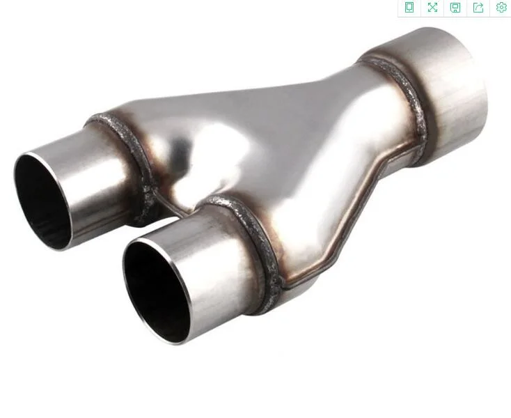 Y-Pipe 3&quot; Single X 2 1/2&quot; Dual Exhaust Adapter Connector Coupling