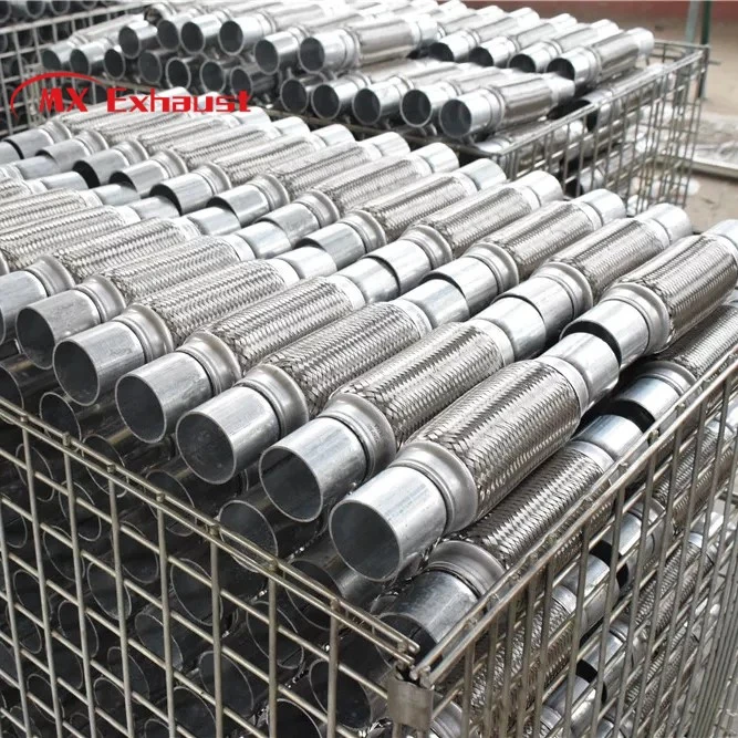 High Quality Car Exhaust Muffler Corrugation Pipe Exhaust Flexible Tube with Nipple Extension