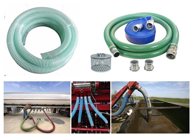 Abrasion Resistant PVC Helix Discharge Oil Drain Suction Hose