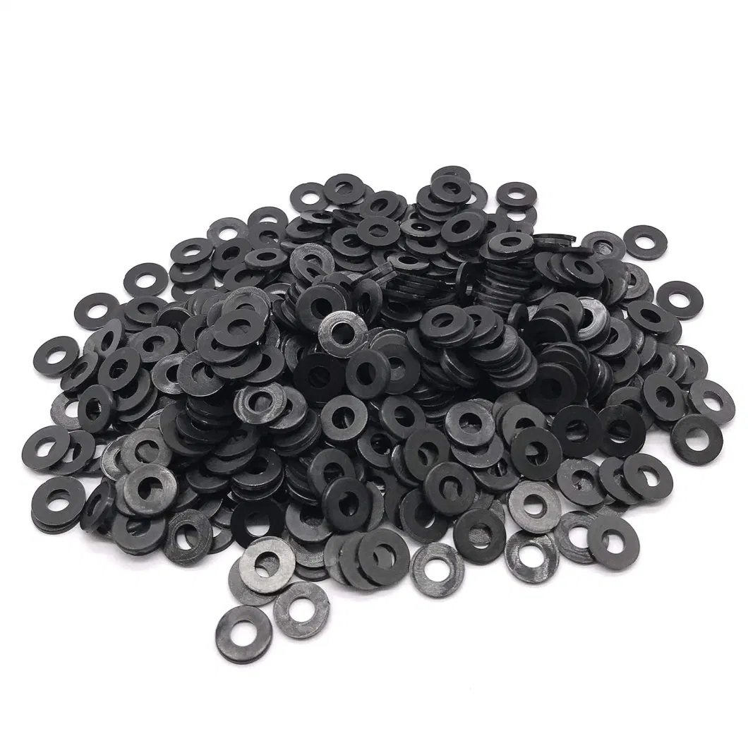 Black Circular Nylon Washers for Faucets and Pipes Plain Finish Hose Accessories