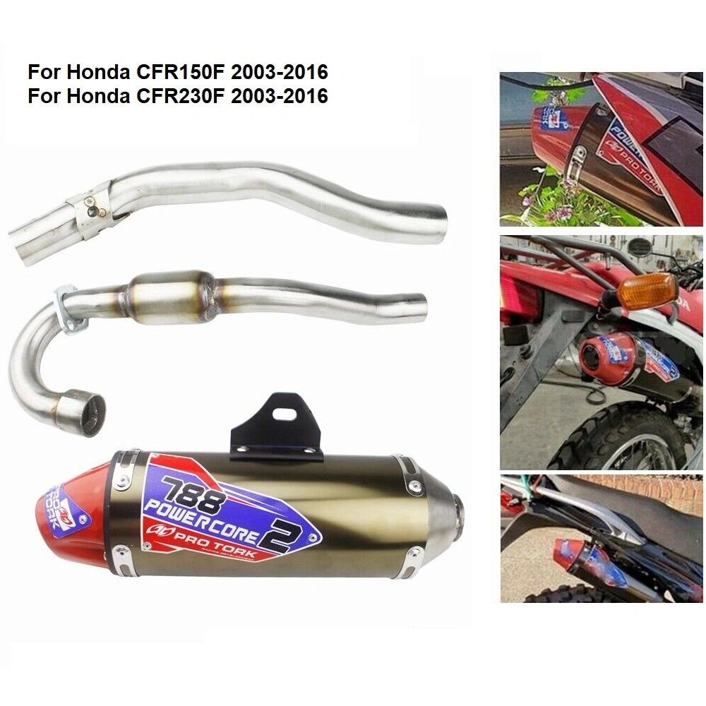 Motorcycle Exhaust Muffler + Front Link Pipe Tubo Escape Moto System for Honda Crf150 Crf230 Crf250 Crf150f Crf230f 2003 - 2016