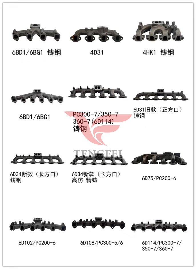 6D102 Diesel Engine Part Exhaust Manifold 3970066