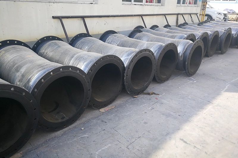 Wear Resistance Flexible Sand Dredging Suction and Discharge Rubber Hose with Flange for Dredger