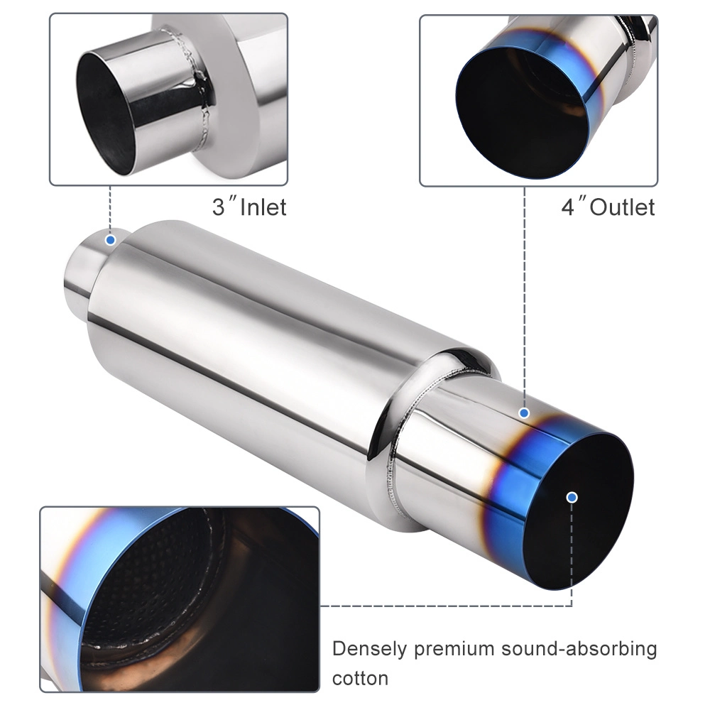 Hks Style Accept Customization Exhaust Pipe Silencer with Titanium-Effect Tip