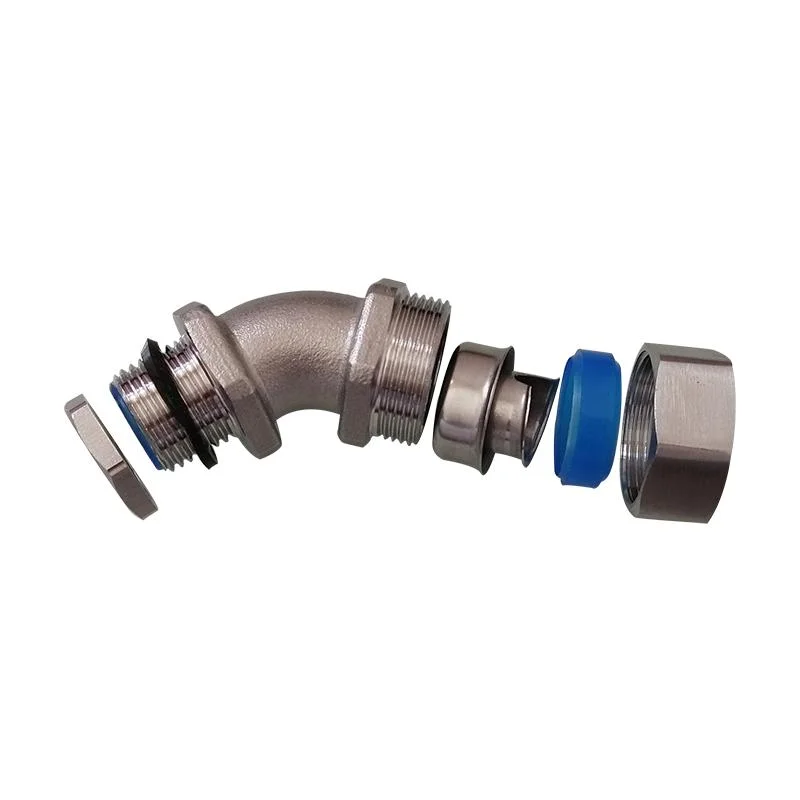 Stainless Steel Electrical Supplies 45 Degree Flexible Conduit Pipe Fitting