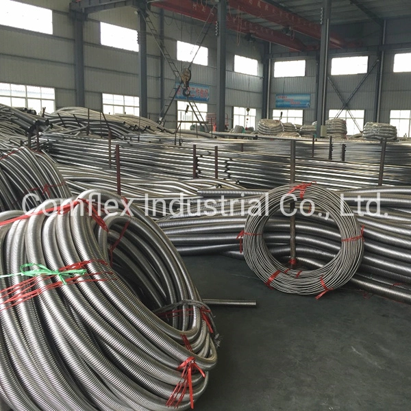 Stainless 304 Steel DN 1/4-12 Inch Corrugated Flexible Metal Tube/Hose/Pipe for Cooling or Heating, Steam, Hydrocarbons, Gases