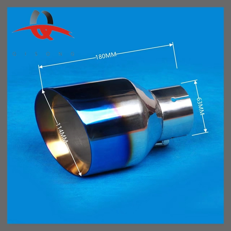 Muffler Tip Exhaust Pipe Effect Chrome Car Stainless Steel