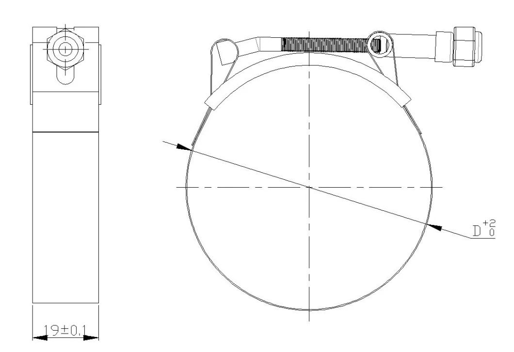 Robust High Pressure T Bolt Pipe Clamps for Fuel Gas Exhaust Piping