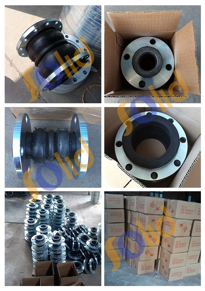 DN65 Screwed Union Double Sphere Steam Rubber Expansion Joint