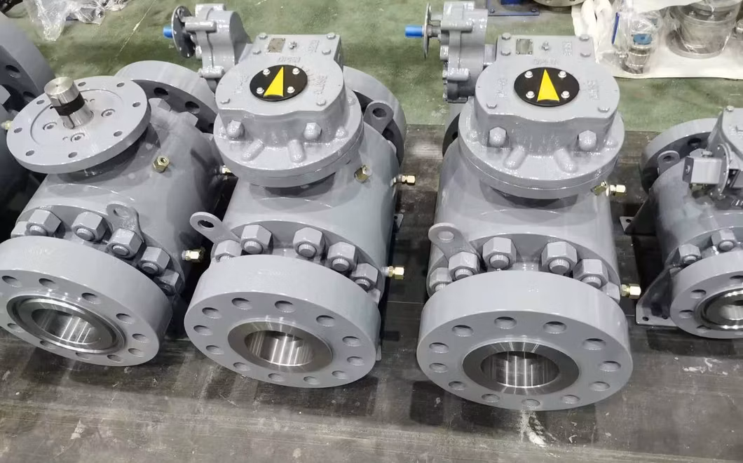 Fire Safe ANSI600 2&quot; to 48&quot; Wcb Trunnion Mounted Ball Valve