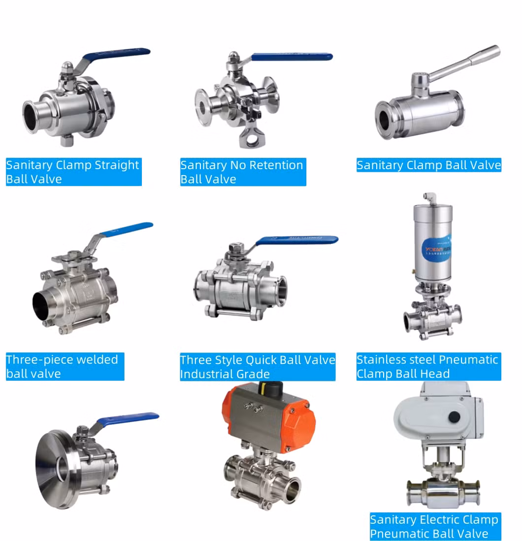 Ss 304 316 NPT Thread Ball Valve, Female 3 Piece Full Port Manual Ball Valve