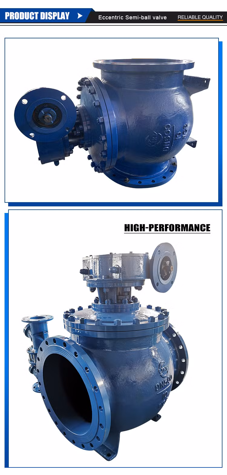 Industrial Water Ductile Iron Hemisphere Control Hard Seal Eccentric Semi Ball Valve Wholesale