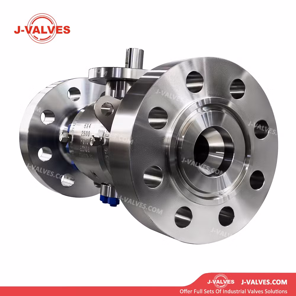 J-Valves 6&times; 4&prime;&prime; 2500lb F316/F304/Lf2 Rb Trunnion Mounted Flange -Rtj Ball Valve