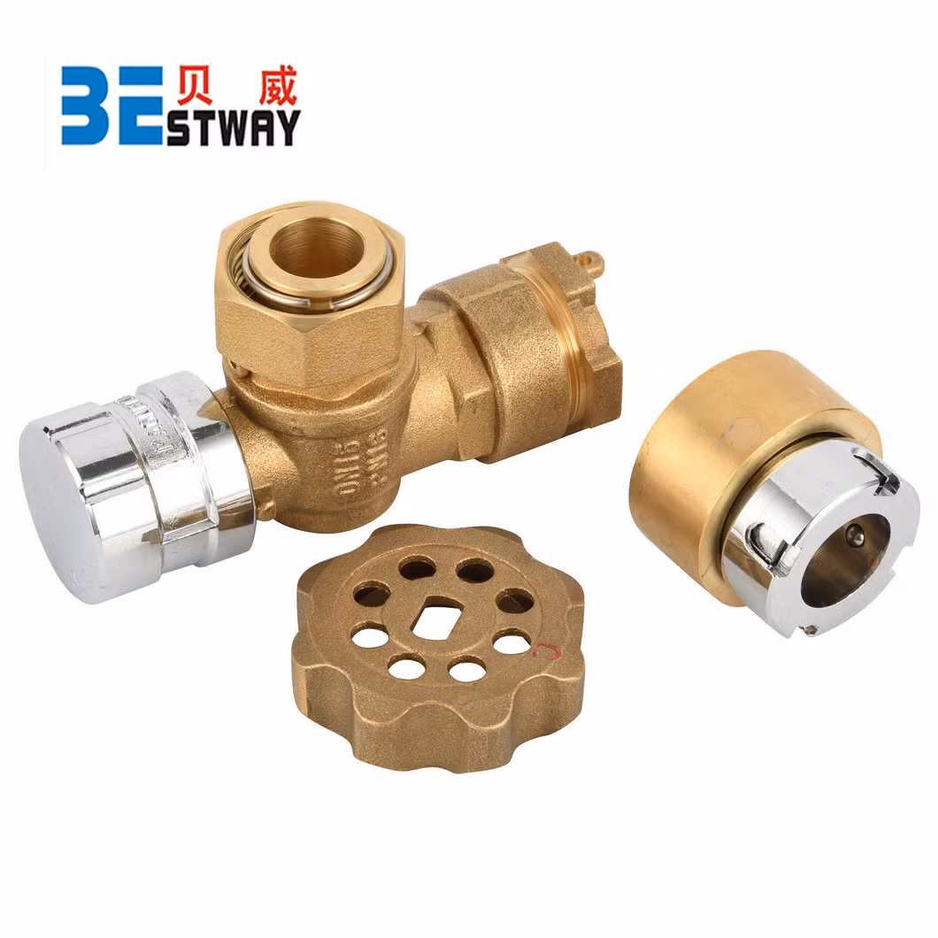Acs Approval OEM ODM NPT Bsp Female Brass Lockable Water Meter Ball Valve