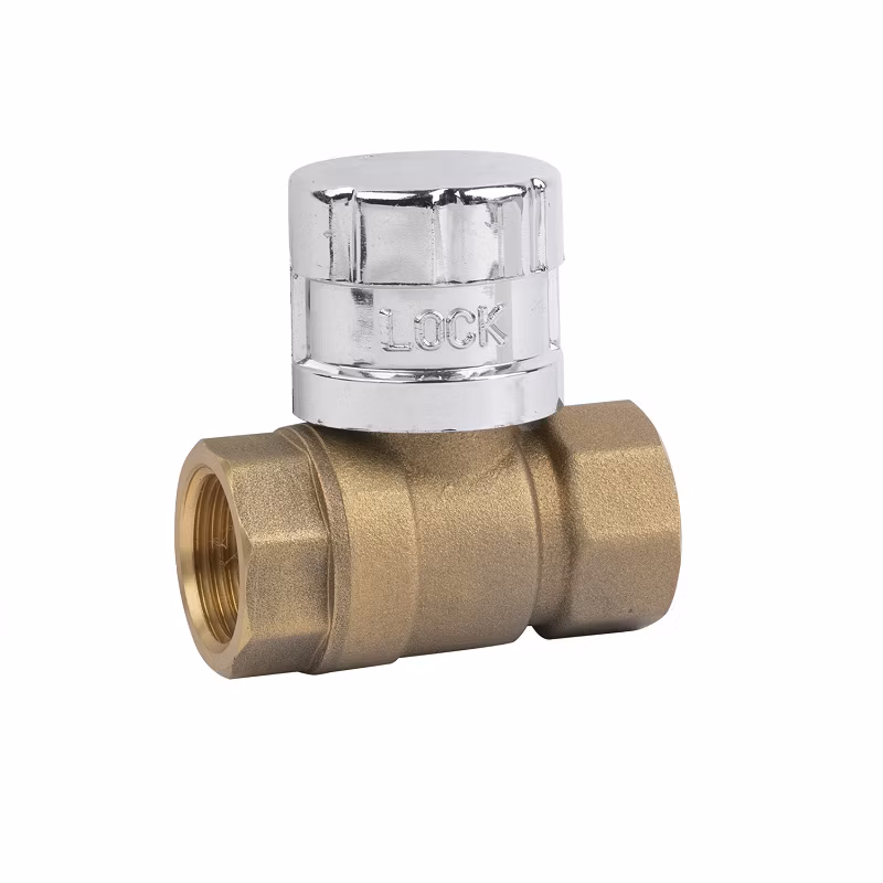 Pn25 Female NPT Thread DN15 Forged Brass Lockable Ball Valve