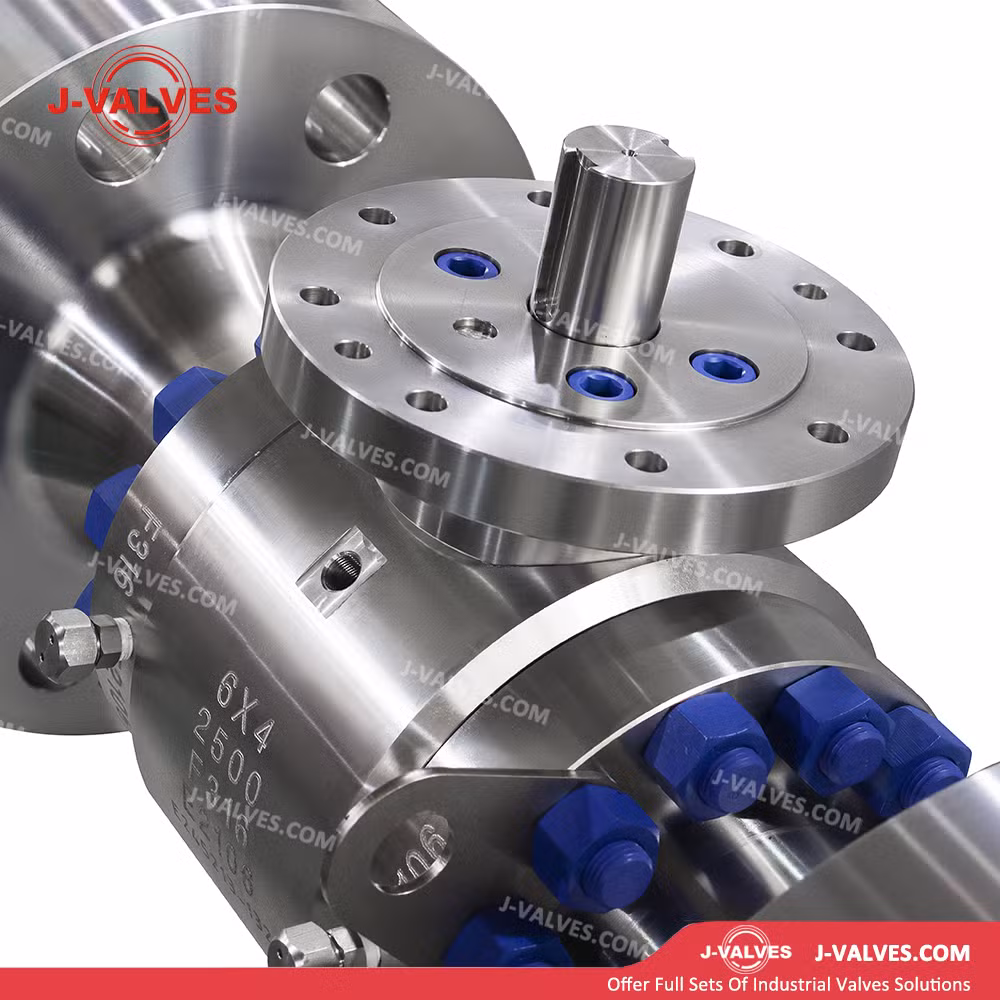 J-Valves 6&times; 4&prime;&prime; 2500lb F316/F304/Lf2 Rb Trunnion Mounted Flange -Rtj Ball Valve