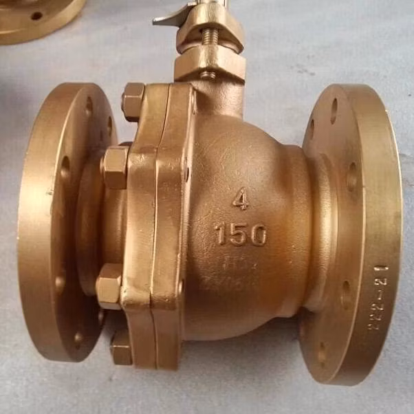 2 PCS Bronze Flanged Side Entry Split Body Floating Ball Valve