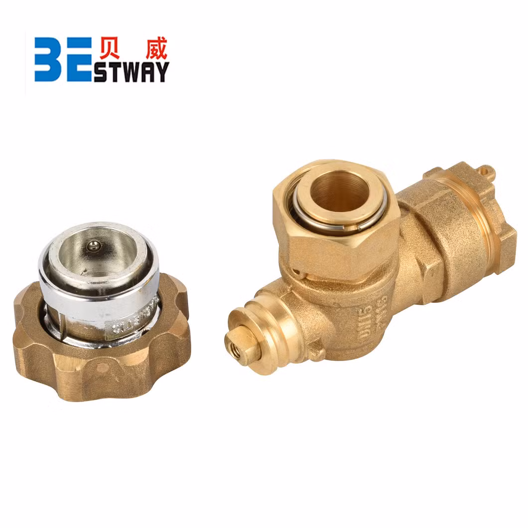 Acs Approval OEM ODM NPT Bsp Female Brass Lockable Water Meter Ball Valve