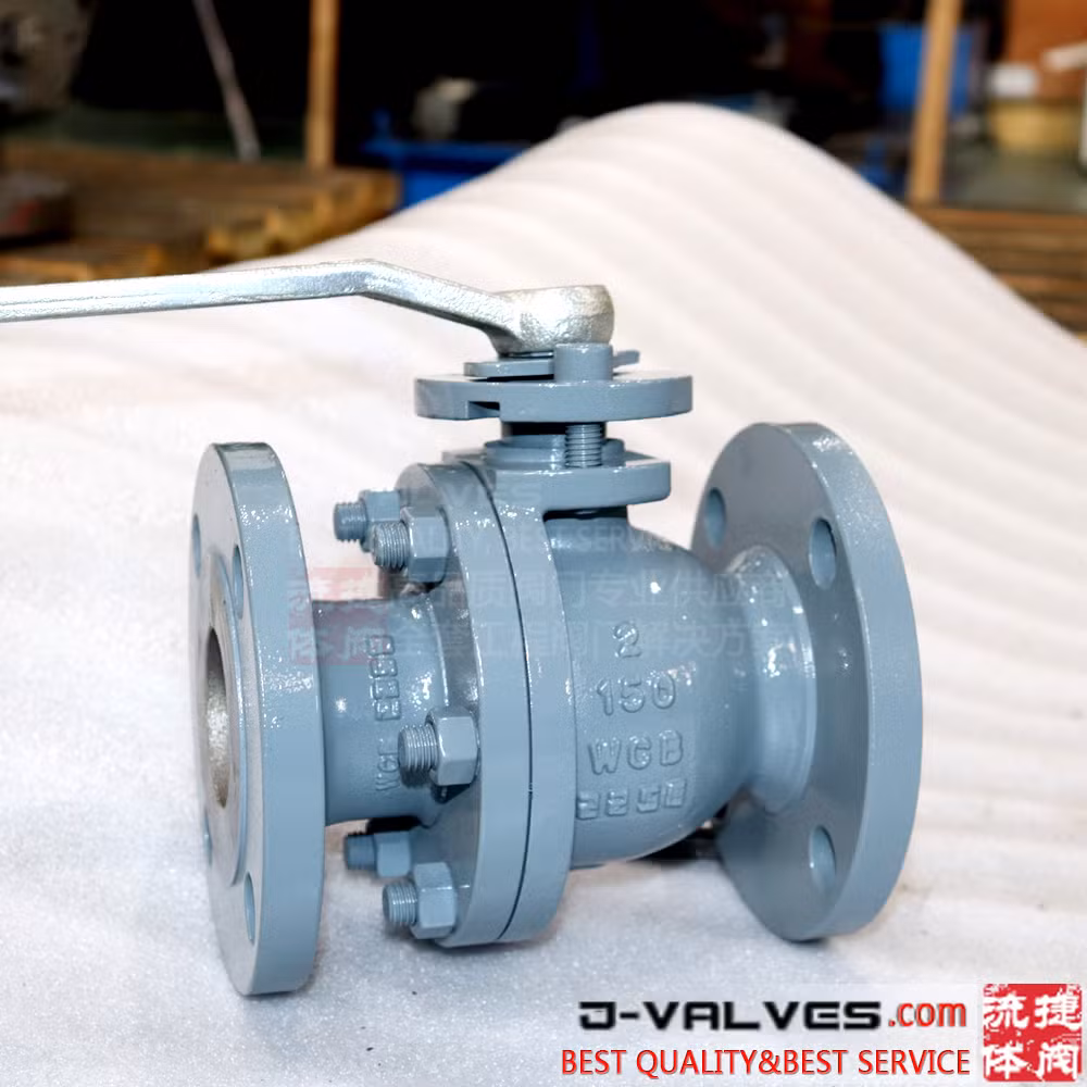 Cast Steel/CS/Wcb/Carbon Steel Floating Type Solid Ball Locking Device Fire Safe 2PC Flange Ball Valve