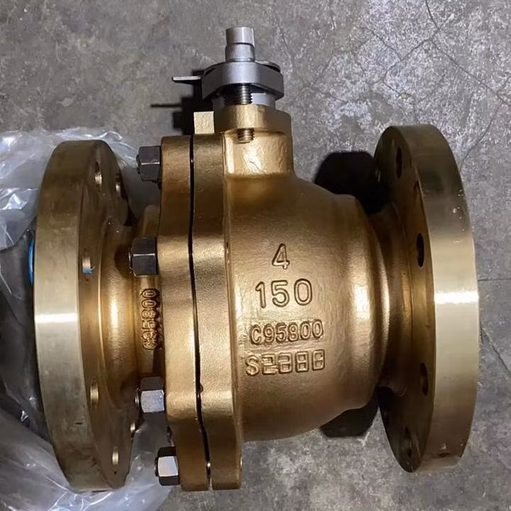 Brass/Bronze /Copper 2PCS Flanged Side Entry Floating Ball Valve
