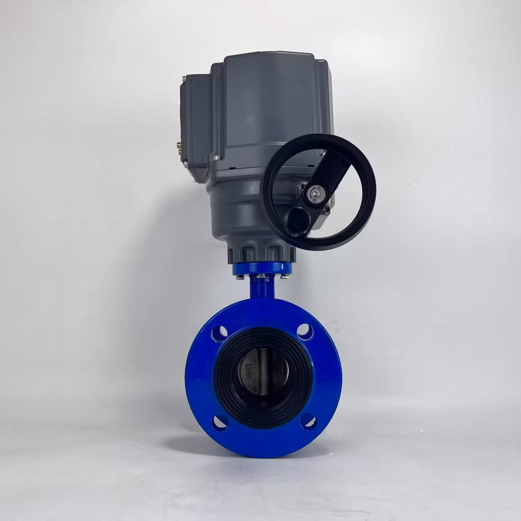 Sealable Ball Iron Soft Seal Electric Flanged EPDM Butterfly Valve with Intelligent Brake for Easy Installation and Removal