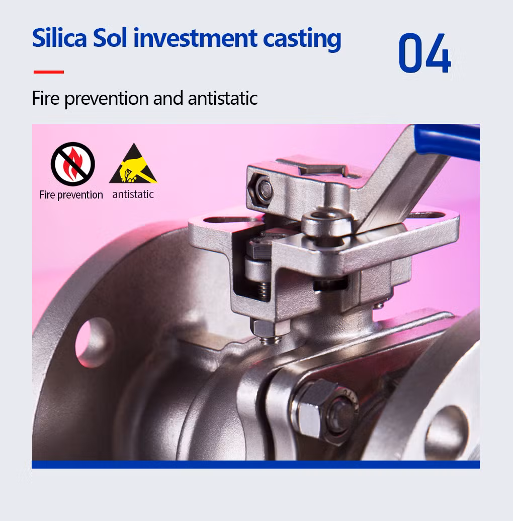 Dico JIS 3 Inch Stainless Steel Ball Valve Scs13 Scs114 with High Platform Industrial 2PC Flanged Ball Valve
