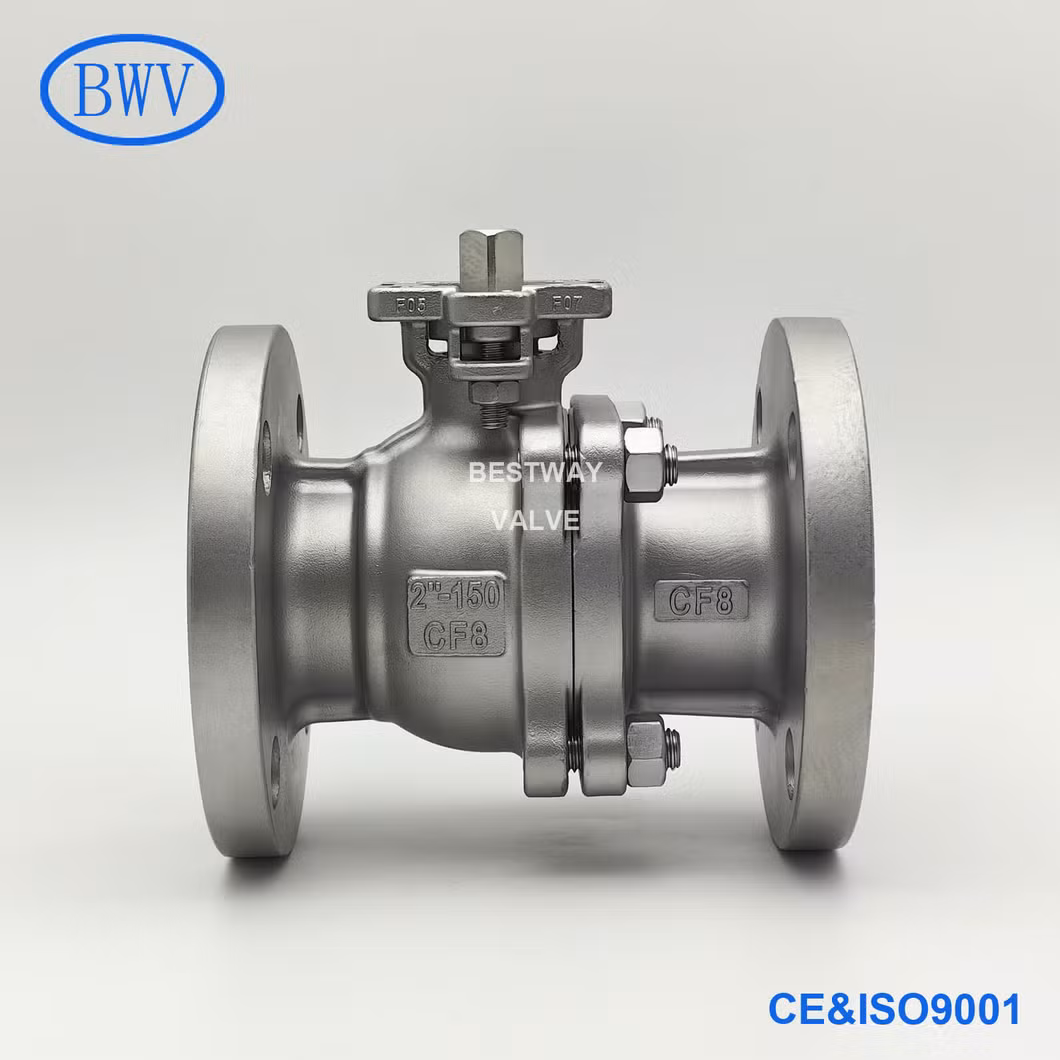 2 Inch ISO5211 Mounting Pad Class 150 CF8 CF8m Flanged Stainless Steel Ball Valves