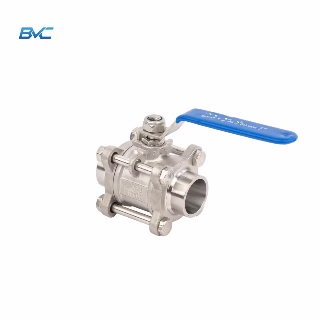 Factory 3PC Stainless Steel 316 Butt Weld Full Bore Ball Valve