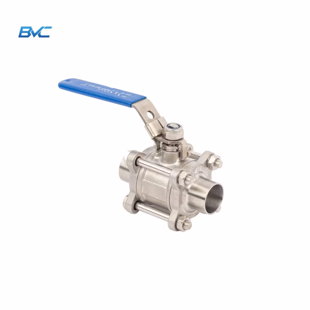 Factory 3PC Stainless Steel 316 Butt Weld Full Bore Ball Valve