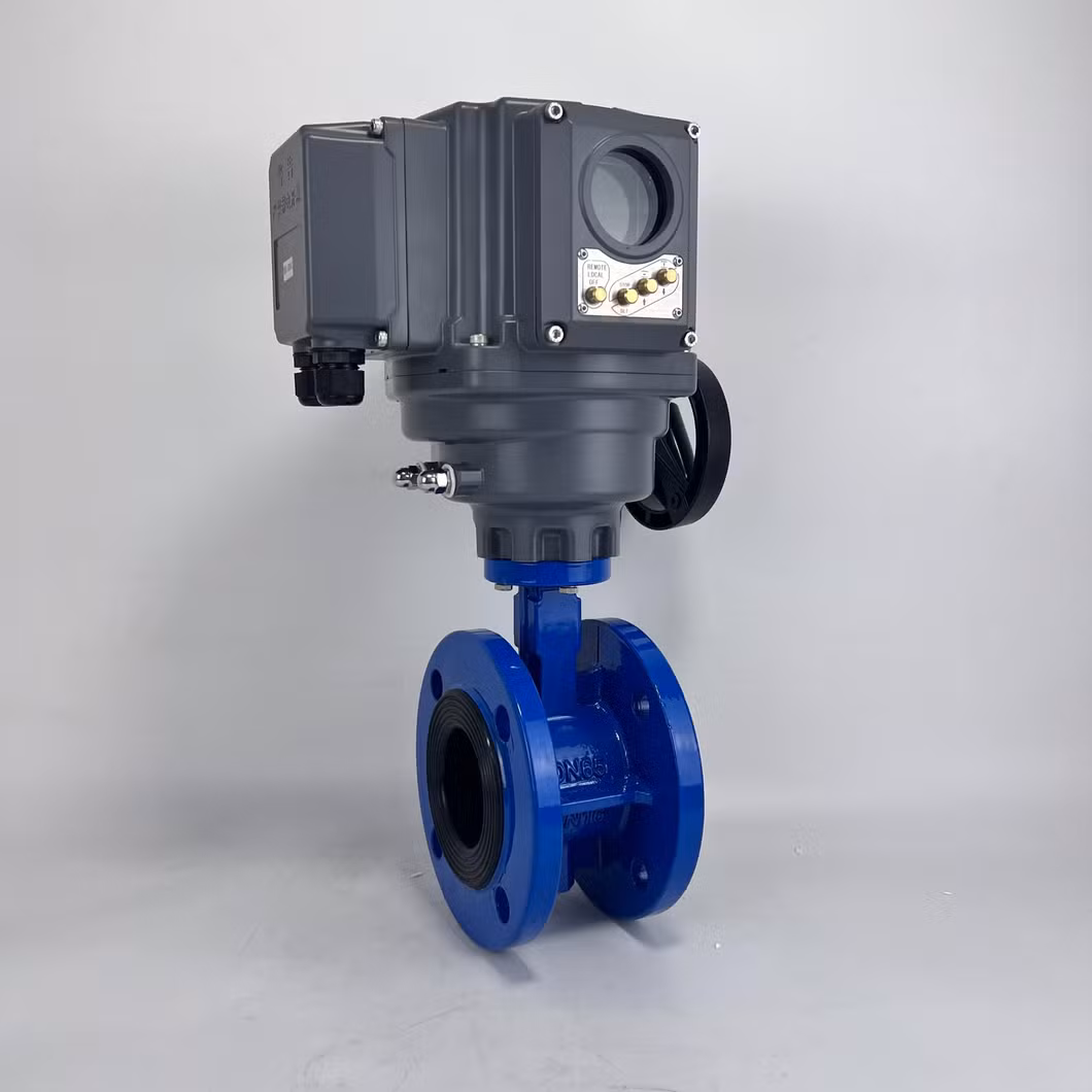 Sealable Ball Iron Soft Seal Electric Flanged EPDM Butterfly Valve with Intelligent Brake for Easy Installation and Removal